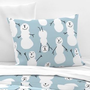 snowman-pattern-fabric-pattern-pillow